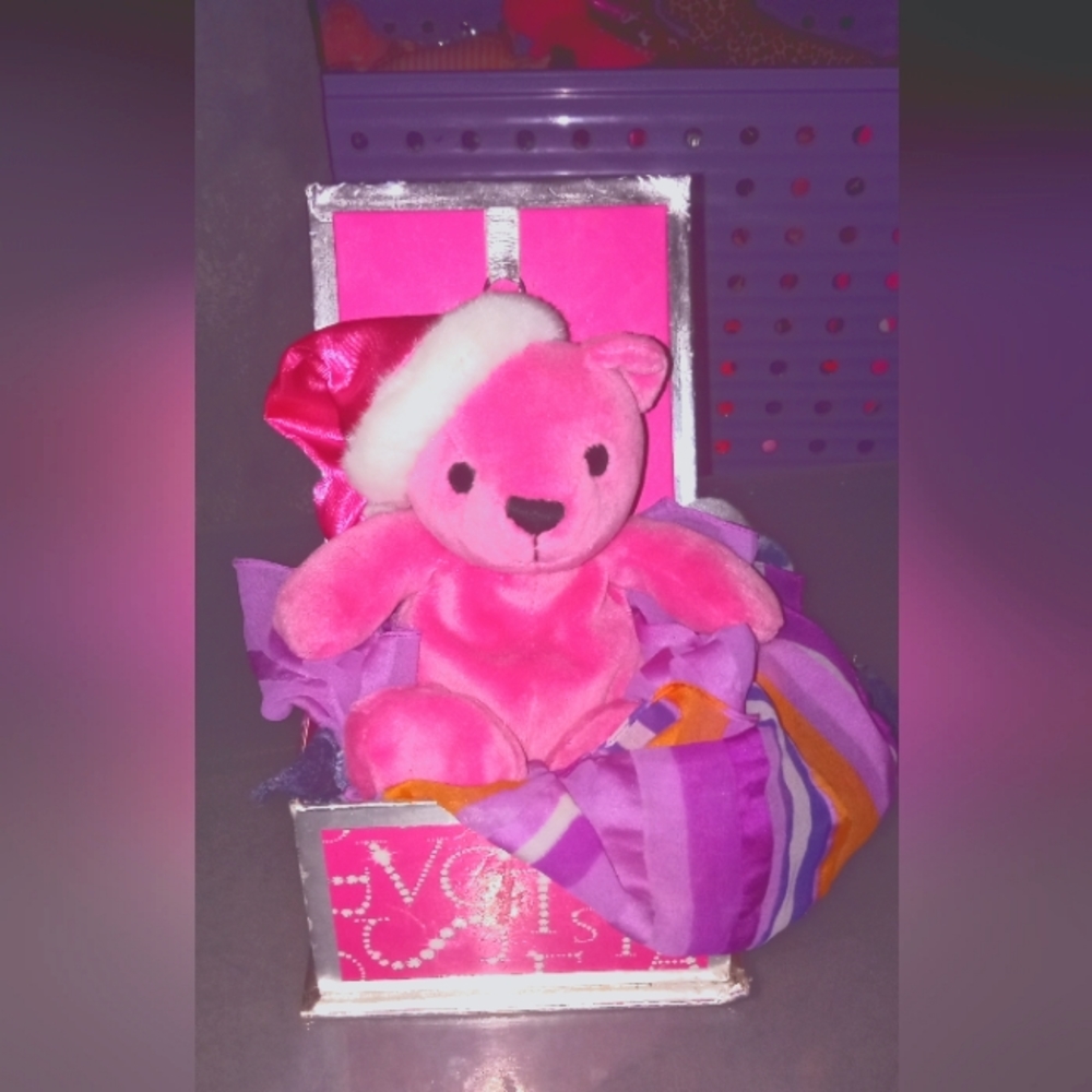 PINK VS teddy & box collectable